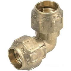 Pacote com 4 Cotovelos de Latão de 25 mm para Tubo de Polietileno de 25 mm | Conexão de Latão com Certificação Aenor | Cotovelo