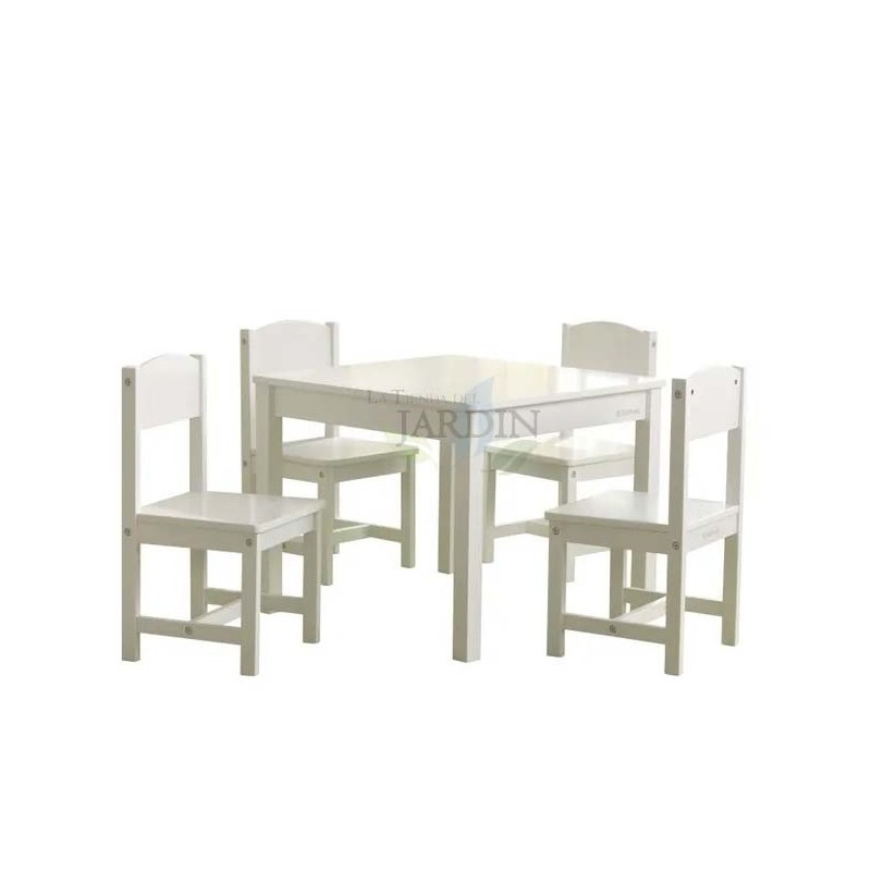 Ensemble table et 4 chaises de ferme