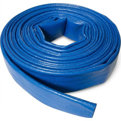 25 mm x 10 m Flachschlauch für Wasserableitung | Blauer PVC-Schlauch für Wasserpumpen und Pools | 25 mm Flachschlauch
