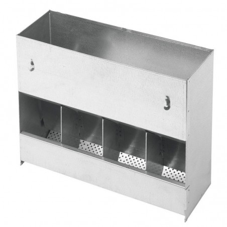 Mangiatoia tramoggia dispenser per conigli 4 fori