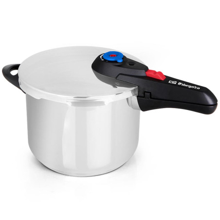 Orbegozo 8L Ø24cm Super Fast Cooker | 18/10 Stainless Steel | Pressure Regulator | Pressure cooker