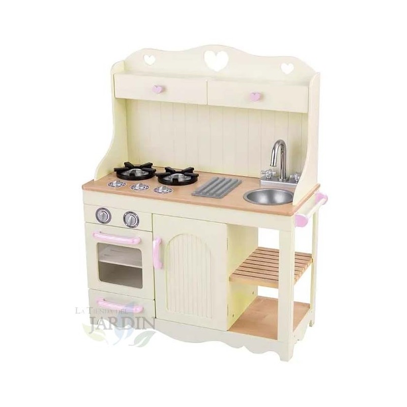 Cocina campera de madera