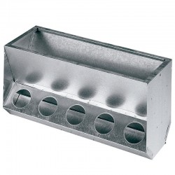 Mangeoire pour lapins avec 10 trous, 63x25x31 cm