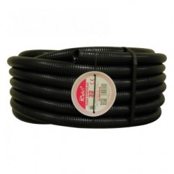 Tuyau de refoulement PVC 50 m Flexible Spiralé 32 mm avec Spirale de renforcement, noir