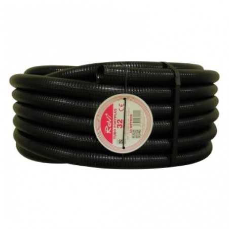 Tube annelé 32mm 50 mètres | Tuyau annelé avec certificat AENOR utilisé pour la conduite de câbles électriques