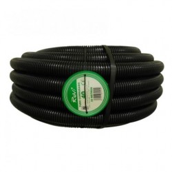 Tuyau de refoulement PVC 25 m Flexible Spiralé 40 mm avec Spirale de renforcement, noir