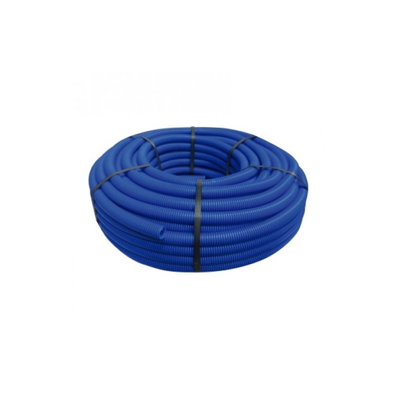 Tuyau de refoulement bleu PVC 50 m Flexible Spiralé 19 mm avec Spirale de renforcement