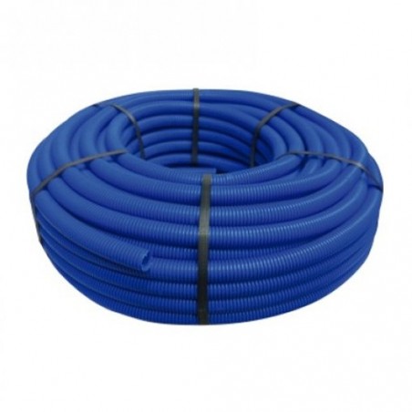 Tuyau de refoulement bleu PVC 50 m Flexible Spiralé 19 mm avec Spirale de renforcement