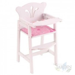 wooden dolls highchair