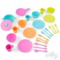 Juego de 27 utensilios de cocina. Colores brillantes