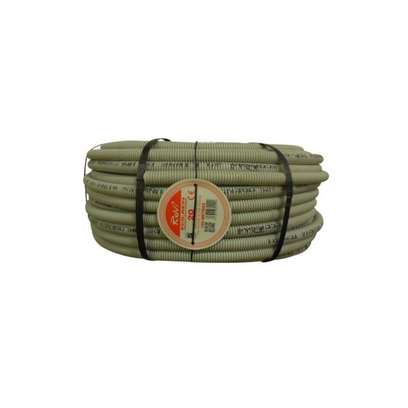 Tube ondulé sans halogène 20 mm, bobine de 100 mètres