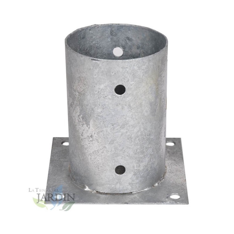 Anclaje circular gris 10 cm para sombrillas de jardín