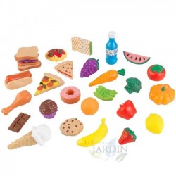 Set de 30 piezas de comida de juguete