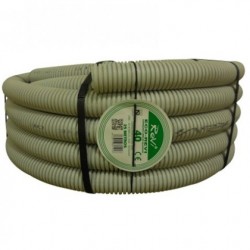 Tuyau ondulé sans halogène 40mm | Tuyau spiralé renforcé 25 mètres | Isolation PVC pour câbles électriques