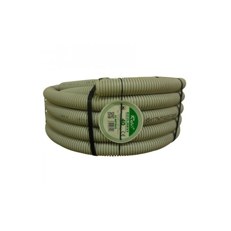 Tubo Corrugado libre de halogenos 40mm | Manguera Espiral flexible reforzado 25 metros | Aislamiento PVC para cables electricos Tubo Corrugado libre de halogenos 40mm | Manguera Espiral flexible reforzado 25 metros | Aislamiento PVC para cables electricos