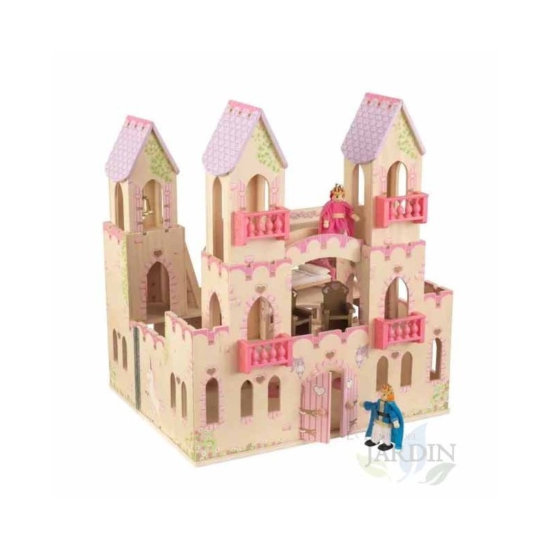 Casa de muñecas castillo de princesas de madera