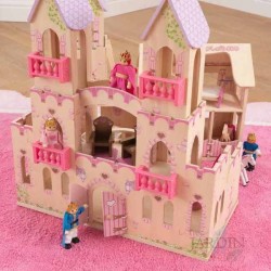 Maison de poupée en bois du château de princesse
