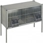 Gaiola galvanizada para pombos com dois compartimentos, 101 x 45 x 75 cm | Gaiola grande para pombos | Gaiola para pássaros com Gaiola galvanizada para pombos com dois compartimentos, 101 x 45 x 75 cm | Gaiola grande para pombos | Gaiola para pássaros com