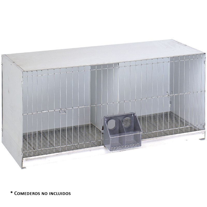 Gaiola galvanizada para pombos com dois compartimentos, 100x45x75 cm | Gaiola grande para pombos | Gaiola para pássaros com pern Gaiola galvanizada para pombos com dois compartimentos, 100x45x75 cm | Gaiola grande para pombos | Gaiola para pássaros com pern