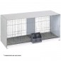Gaiola galvanizada para pombos com dois compartimentos, 100x45x75 cm | Gaiola grande para pombos | Gaiola para pássaros com pern Gaiola galvanizada para pombos com dois compartimentos, 100x45x75 cm | Gaiola grande para pombos | Gaiola para pássaros com pern