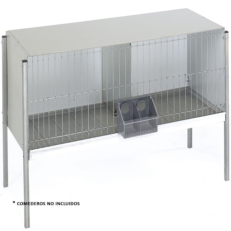 Galvanized sheet metal pigeon cage 2 departments with legs Galvanized sheet metal pigeon cage 2 departments with legs