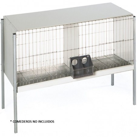 Cage à pigeons en tôle galvanisée 2 départements avec pattes
