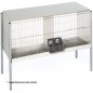 Galvanized sheet metal pigeon cage 2 departments with legs Galvanized sheet metal pigeon cage 2 departments with legs
