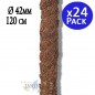 24 x Poste Tutor Musgo de Coco 120 cm, 42 mm. Utilizado en agricultura, plantaciones y floricultura