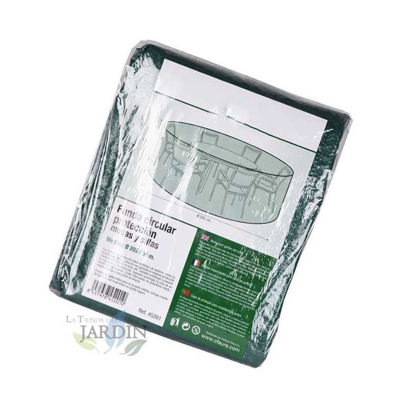 Capa protetora para cadeiras e mesas, diâmetro 205 x altura 90 cm, capa protetora para móveis de jardim contra chuva e sol Capa protetora para cadeiras e mesas, diâmetro 205 x altura 90 cm, capa protetora para móveis de jardim contra chuva e sol