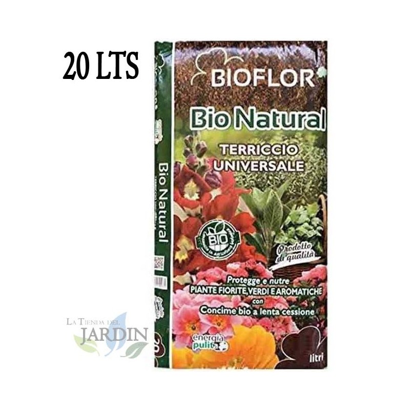 Terreau Rempotage Plantes Vertes et Fleuries 20 L Bioflor - Stimule la croissance et facilite l'enracinement