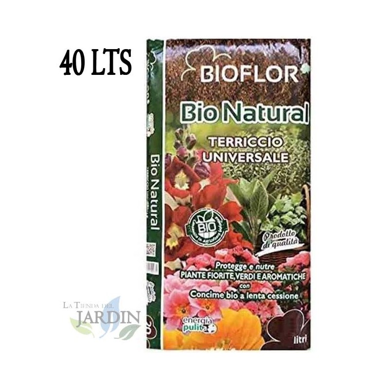 Terreau Rempotage Plantes Vertes et Fleuries 40 L Bioflor - Stimule la croissance et facilite l'enracinement