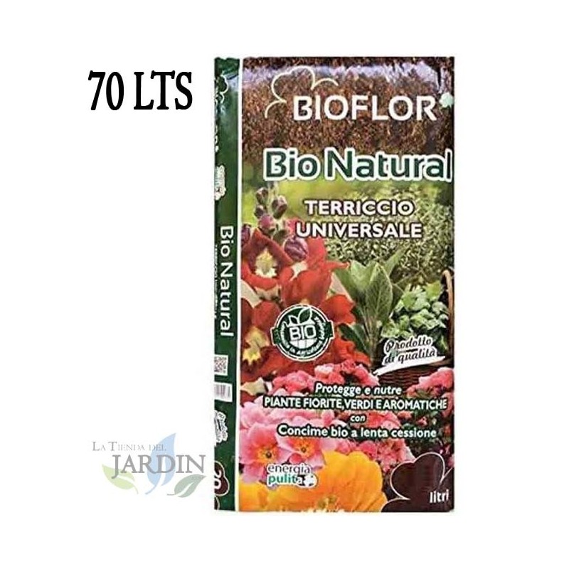 Terreau Rempotage Plantes Vertes et Fleuries 70 L Bioflor - Stimule la croissance et facilite l'enracinement