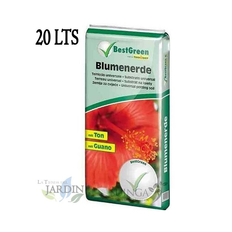 Sustrato Universal BestGreen 20 Litros, tierra vegetal con nutrientes para mantenimiento de plantas y árboles Sustrato Universal BestGreen 20 Litros, tierra vegetal con nutrientes para mantenimiento de plantas y árboles