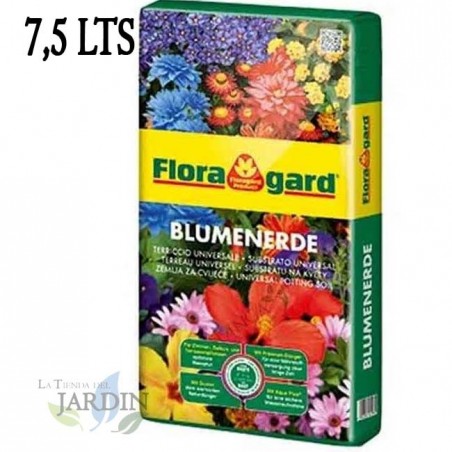 Terreau Rempotage Plantes Vertes et Fleuries 7,5 L Floragard - Stimule la croissance et facilite l'enracinement