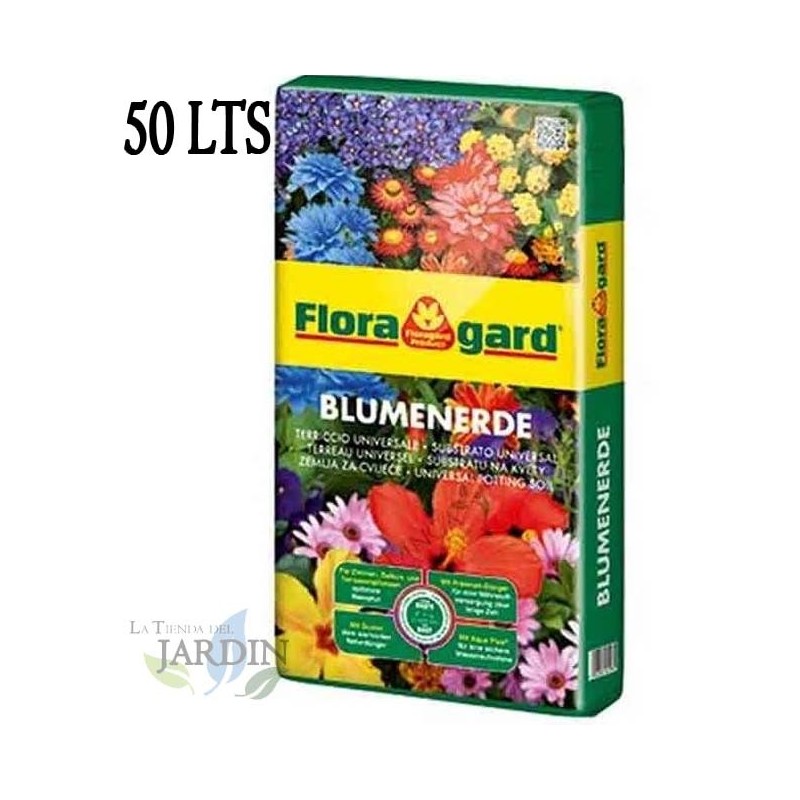 Terreau Rempotage Plantes Vertes et Fleuries 50 L Floragard - Stimule la croissance et facilite l'enracinement