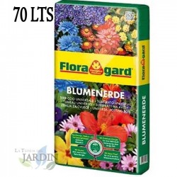 Terreau Rempotage Plantes Vertes et Fleuries 70 L Floragard - Stimule la croissance et facilite l'enracinement
