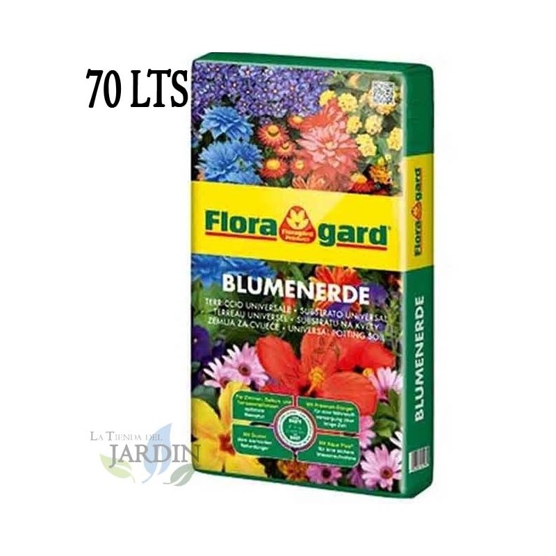 Sustrato Universal Premium Floragard 70 Litros, tierra vegetal con nutrientes para mantenimiento de plantas y árboles Sustrato Universal Premium Floragard 70 Litros, tierra vegetal con nutrientes para mantenimiento de plantas y árboles