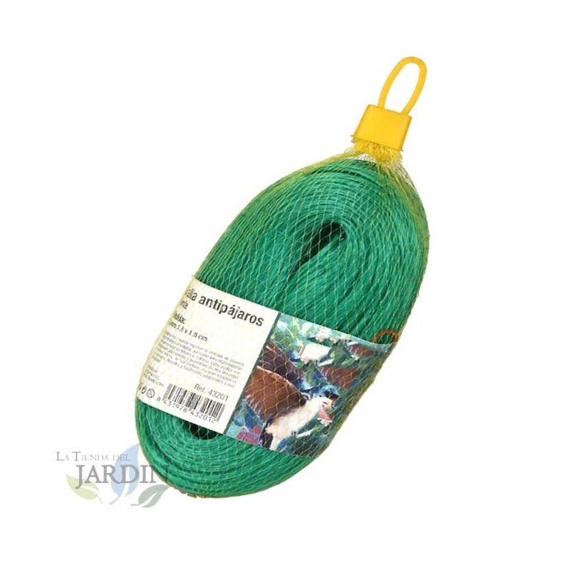 Green bird netting, 4 x 12 m, 18 cm squares