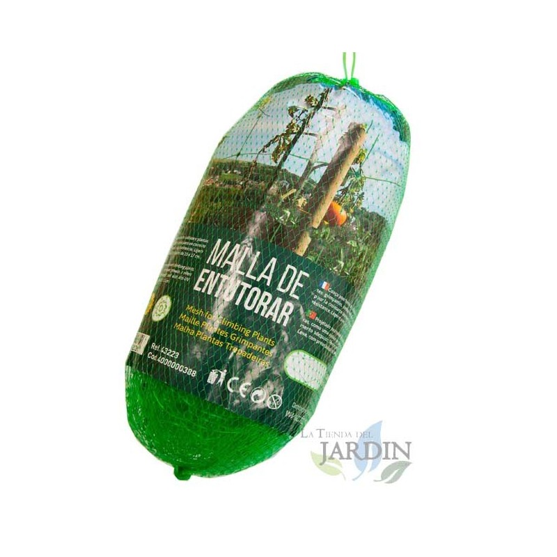 Rete da Picchettamento verde 2 x 10 metri. Piante Rampicanti a Maglia Larga, Cetrioli, Pomodori, Fiori