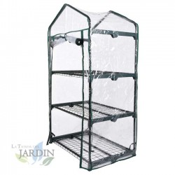 Estufa de terraço 128 x 69 x 49 cm, 3 prateleiras