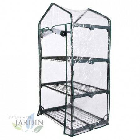 Terrace greenhouse 128 x 69 x 49 cm, 3 shelves
