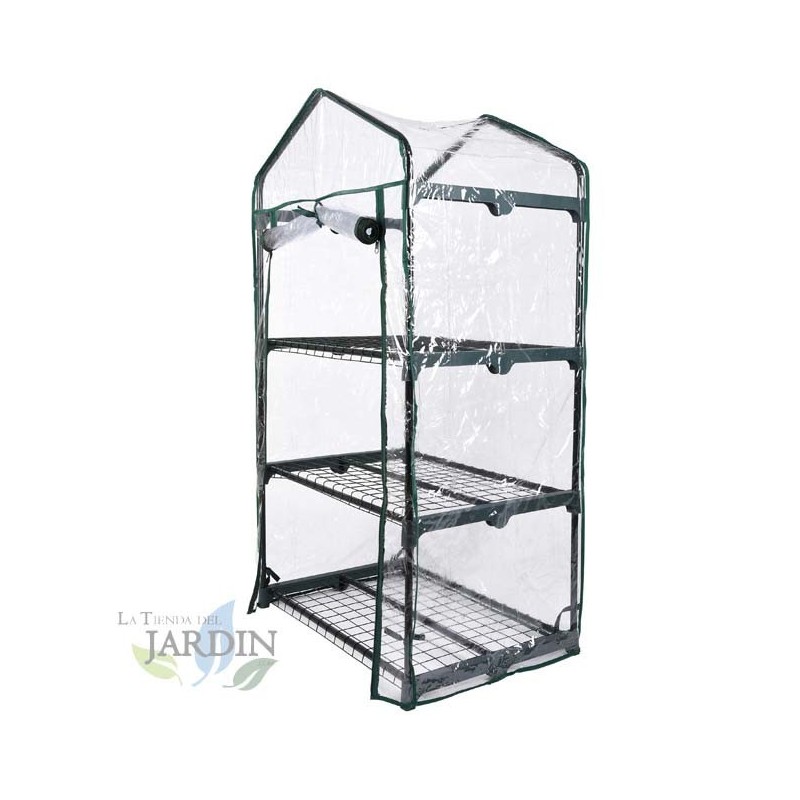 Terrace greenhouse 128 x 69 x 49 cm, 3 shelves