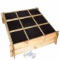 Horta urbana de madeira, 104x104x24 cm, com 9 compartimentos. Ideal para cultivar uma horta familiar em casa. Horta urbana de madeira, 104x104x24 cm, com 9 compartimentos. Ideal para cultivar uma horta familiar em casa.