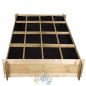 Fioriera in Legno Impregnato. Orto Urbano in Legno 134 x 134 x 24 cm, 16 Scomparti