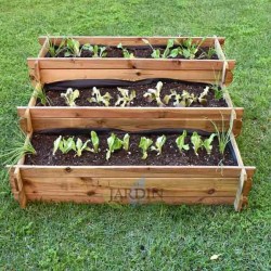 Huerto Urbano Escalera 3 alturas 134 x 88 x 40 cm, ideal para cultivo urbano en espacios reducidos