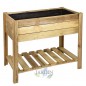 Fioriera Rialzata in Legno 100 x 50 x 75 cm. Orto Quadrato su Piedi. Lettiera da giardino rialzata economica in legno