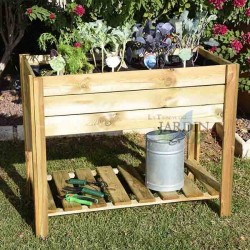 Rectangular wooden grow table 100 x 50 x 75 cm