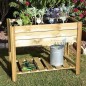 Fioriera Rialzata in Legno 100 x 50 x 75 cm. Orto Quadrato su Piedi. Lettiera da giardino rialzata economica in legno