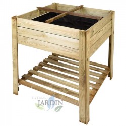 Mesa de cultivo madera cuadrado 80 x 80 x 80 cm
