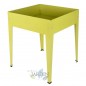 Mesa de cultivo quadrada de metal 60x60x82 cm amarela, resistente e prática para jardins urbanos Mesa de cultivo quadrada de metal 60x60x82 cm amarela, resistente e prática para jardins urbanos